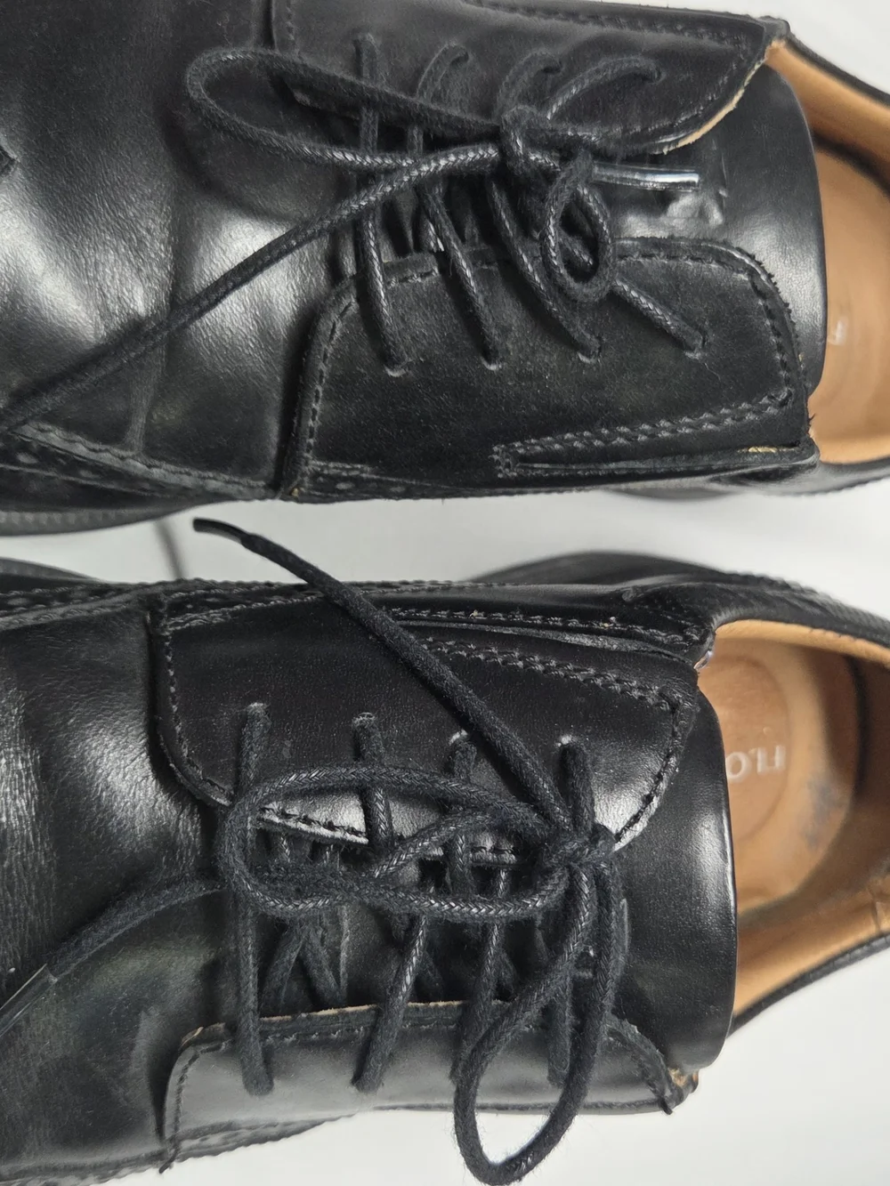 Florsheim Black Leather Wingtip Derby Dress Shoes